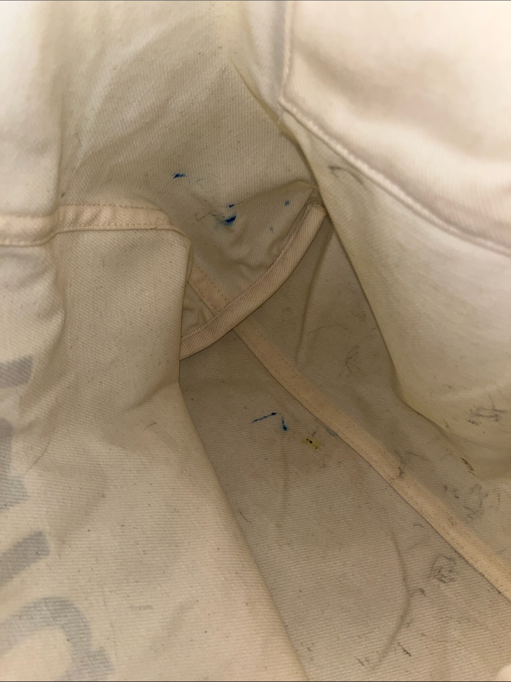 Please read Lululemon athletica Cream Canvas Tote with Black Logo and Straps - Picture 9 of 10